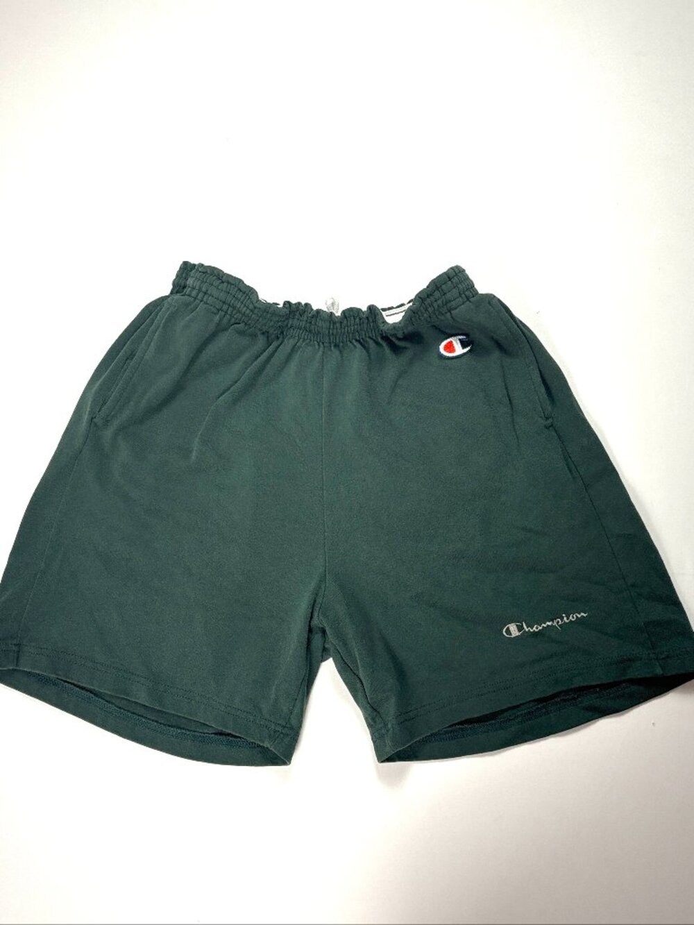 Vintage Champion Mens Signature Shorts Green Sz Large Athletic Activewear